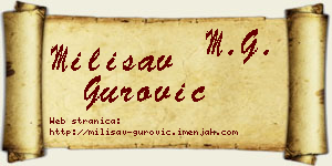 Milisav Gurović vizit kartica